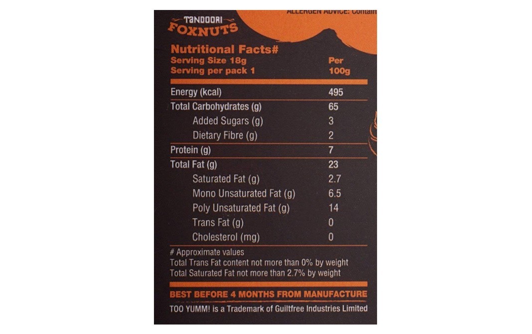 Too Yumm Tandoori Foxnuts    Pack  38 grams